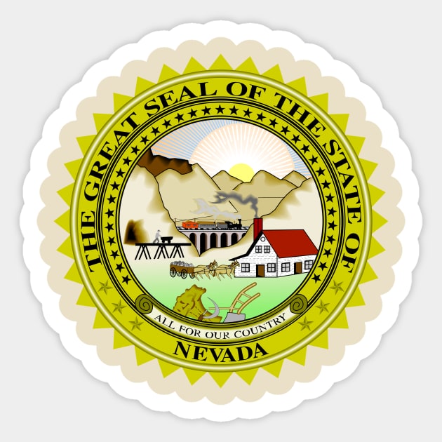 State of Nevada Sticker by Comshop